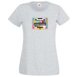 Monoscope, Test pattern, TV adáskezdő minta, Bazinga női rövid ujjú póló