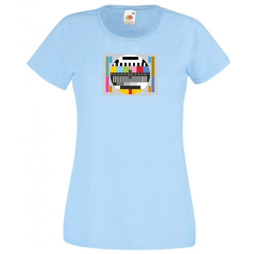 Monoscope, Test pattern, TV adáskezdő minta, Bazinga női rövid ujjú póló