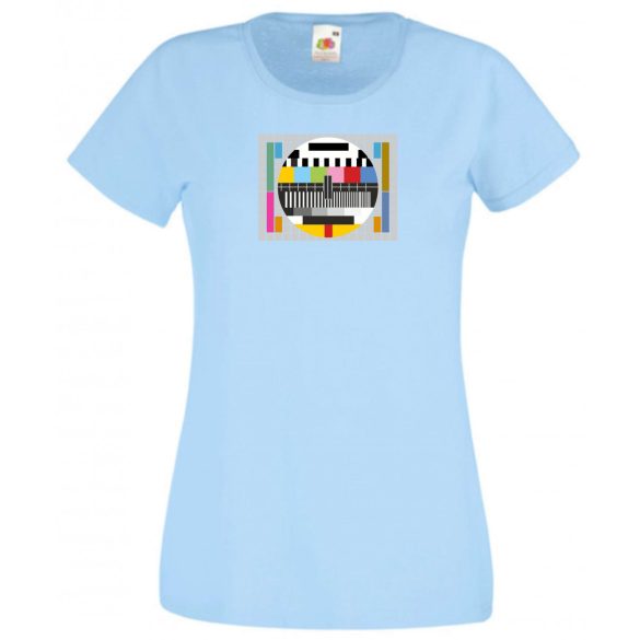Monoscope, Test pattern, TV adáskezdő minta, Bazinga női rövid ujjú póló