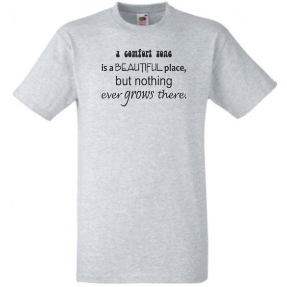 komfort zóna - mintás, szöveges póló férfi rövid ujjú póló