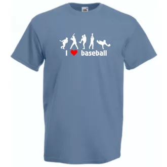 I love baseball - mintás férfi rövid ujjú póló