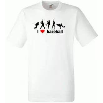 I love baseball - mintás férfi rövid ujjú póló