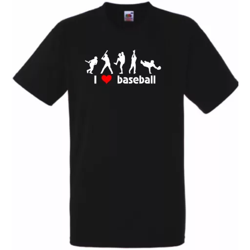 I love baseball - mintás férfi rövid ujjú póló