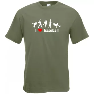 I love baseball - mintás férfi rövid ujjú póló