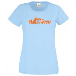 Halloween kaszás & tökfej női rövid ujjú póló