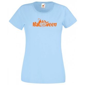 Halloween kaszás & tökfej női rövid ujjú póló