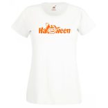 Halloween kaszás & tökfej női rövid ujjú póló