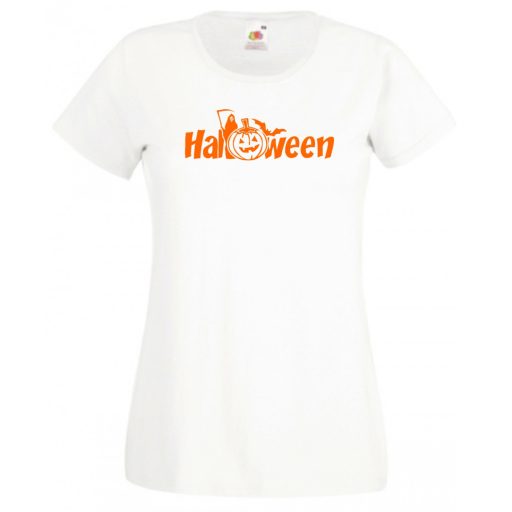 Halloween kaszás & tökfej női rövid ujjú póló