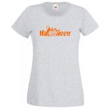 Halloween kaszás & tökfej női rövid ujjú póló