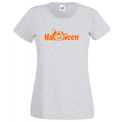 Halloween kaszás & tökfej női rövid ujjú póló