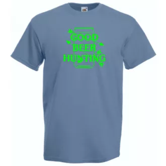   Vicces Good beer hunting mintás póló férfi rövid ujjú póló