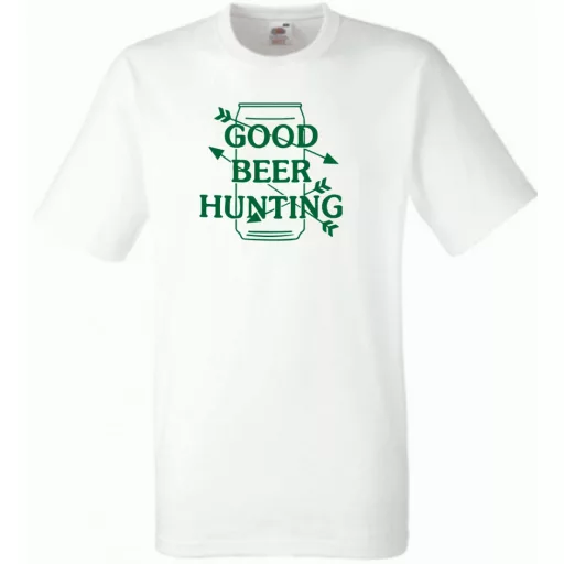 Vicces Good beer hunting mintás póló férfi rövid ujjú póló