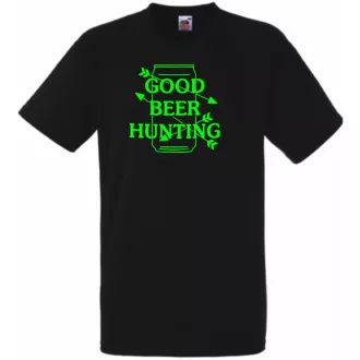  Vicces Good beer hunting mintás póló férfi rövid ujjú póló