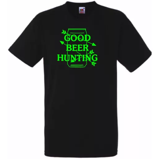 Vicces Good beer hunting mintás póló férfi rövid ujjú póló