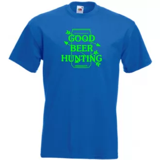   Vicces Good beer hunting mintás póló férfi rövid ujjú póló