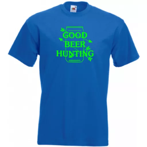 Vicces Good beer hunting mintás póló férfi rövid ujjú póló