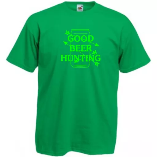 Vicces Good beer hunting mintás póló férfi rövid ujjú póló