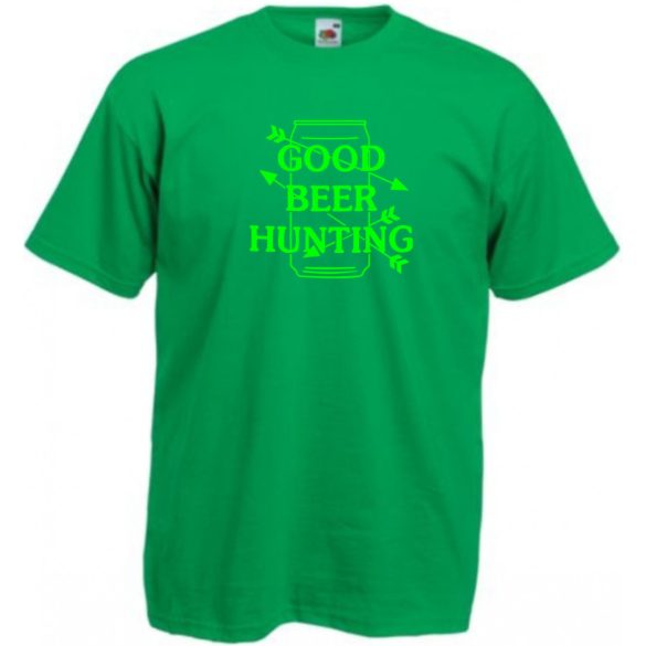 Vicces Good beer hunting mintás póló férfi rövid ujjú póló