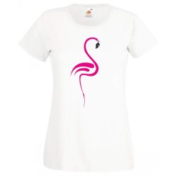 Flamingó madár női rövid ujjú póló