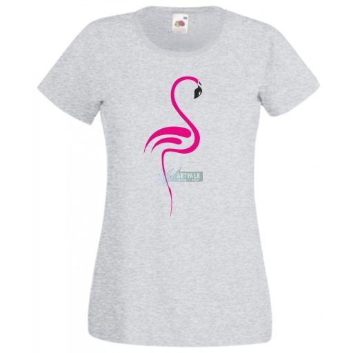 Flamingó madár női rövid ujjú póló