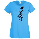 Csók, kisses, szerelmes pár női rövid ujjú póló