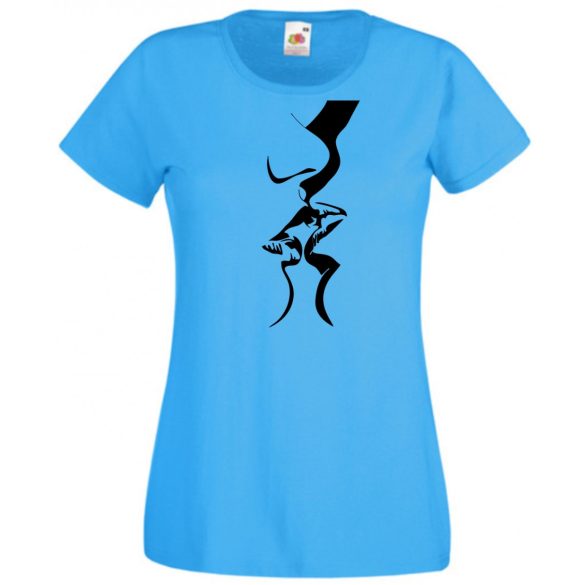 Csók, kisses, szerelmes pár női rövid ujjú póló