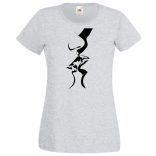 Csók, kisses, szerelmes pár női rövid ujjú póló