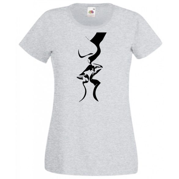 Csók, kisses, szerelmes pár női rövid ujjú póló