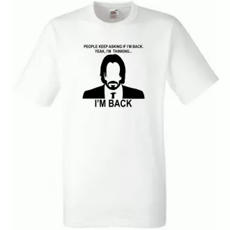 John W - I'm back mintás férfi rövid ujjú póló