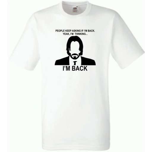 John W - I'm back mintás férfi rövid ujjú póló