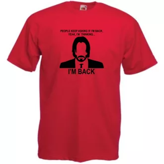 John W - I'm back mintás férfi rövid ujjú póló