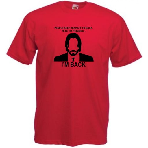 John W - I'm back mintás férfi rövid ujjú póló