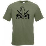 John W pisztolyos mintás férfi rövid ujjú póló