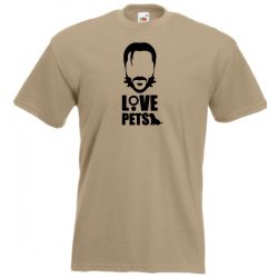 Love pets - John W mintás póló férfi rövid ujjú póló
