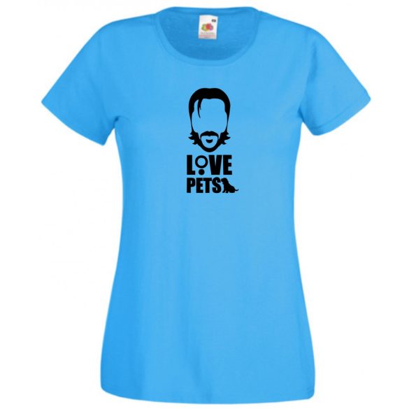 Love pets - John W. női rövid ujjú póló