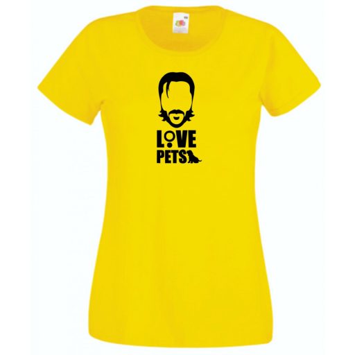 Love pets - John W. női rövid ujjú póló
