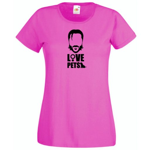 Love pets - John W. női rövid ujjú póló