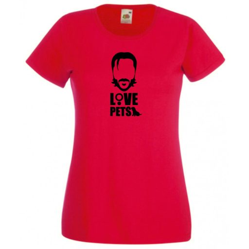 Love pets - John W. női rövid ujjú póló