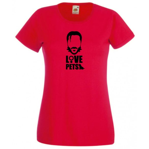 Love pets - John W. női rövid ujjú póló