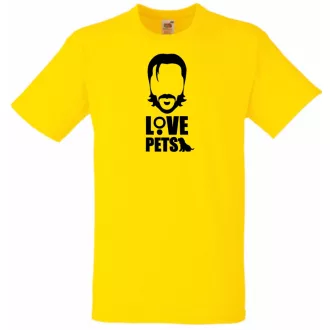 Love pets - John W mintás póló férfi rövid ujjú póló