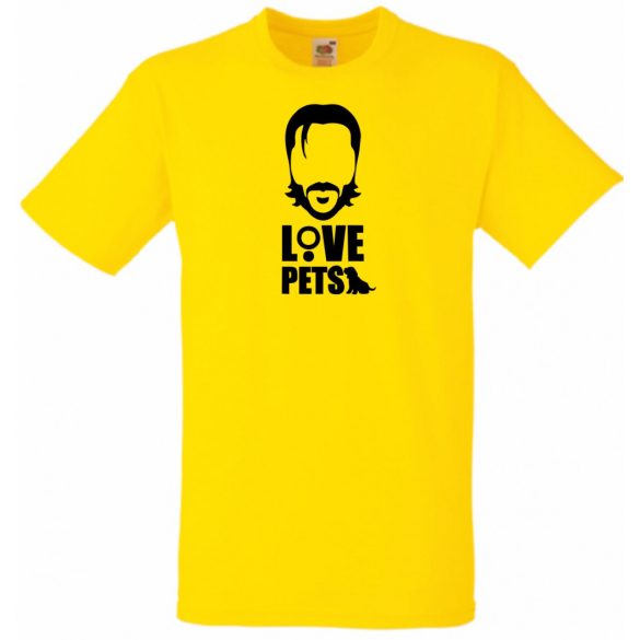 Love pets - John W mintás póló férfi rövid ujjú póló