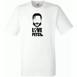 Love pets - John W mintás póló férfi rövid ujjú póló