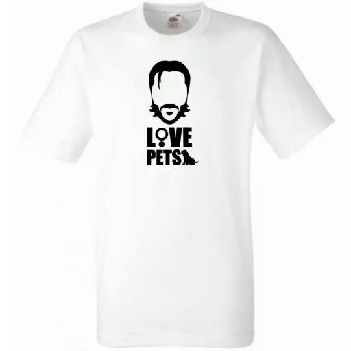 Love pets - John W mintás póló férfi rövid ujjú póló