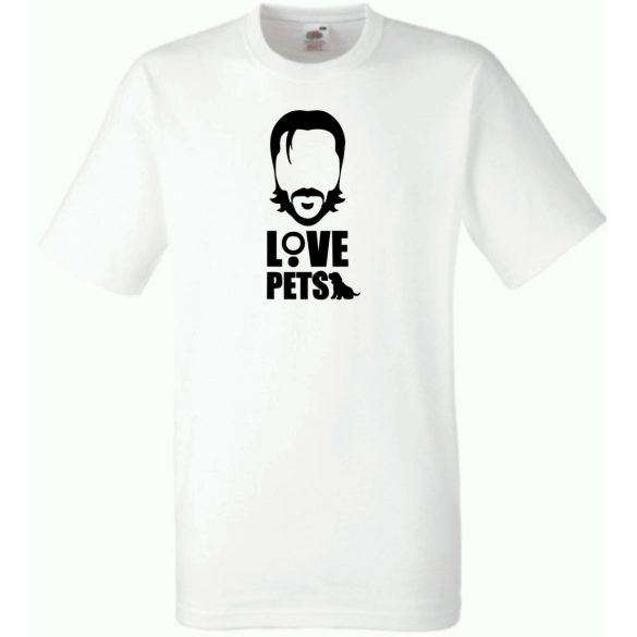 Love pets - John W mintás póló férfi rövid ujjú póló