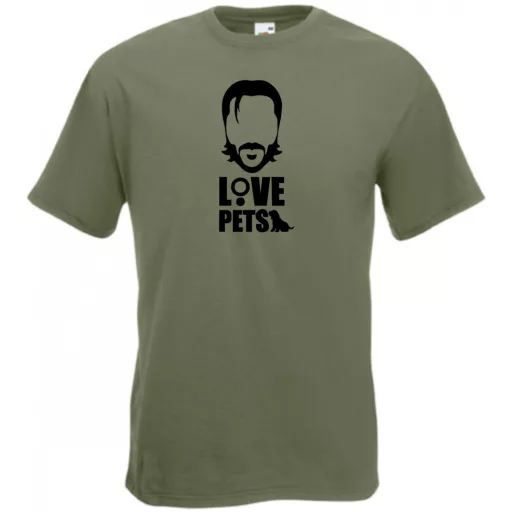 Love pets - John W mintás póló férfi rövid ujjú póló