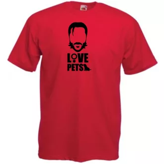Love pets - John W mintás póló férfi rövid ujjú póló