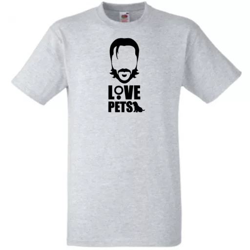 Love pets - John W mintás póló férfi rövid ujjú póló