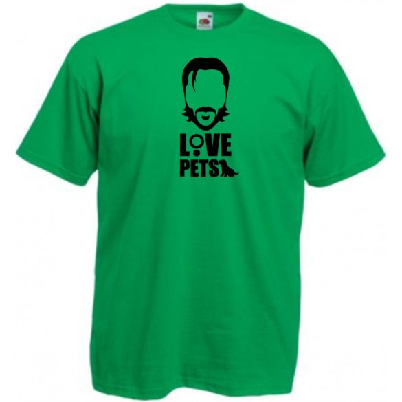 Love pets - John W mintás póló férfi rövid ujjú póló