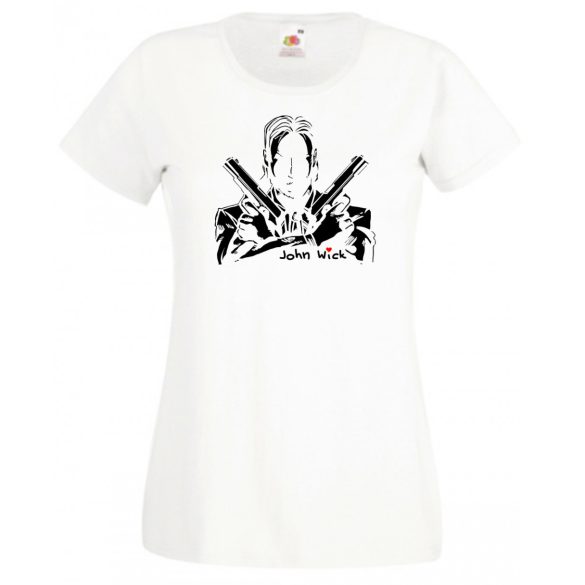 John W pisztollyal női rövid ujjú póló