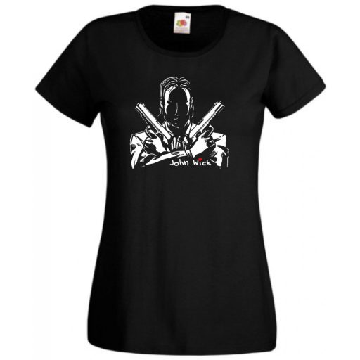 John W pisztollyal női rövid ujjú póló